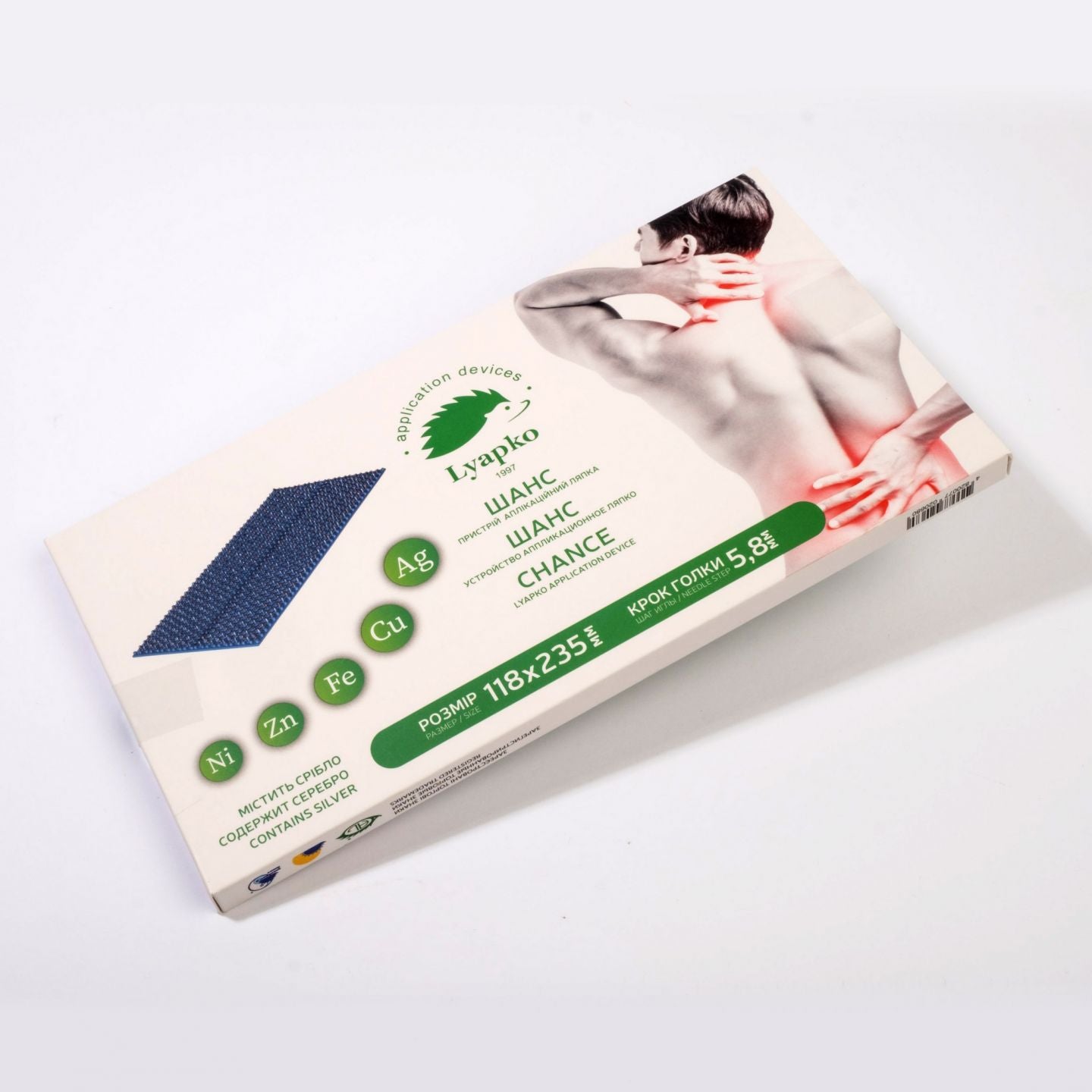 Lyapko-Matte mit Quadro-Massagenadeln CHANCE 5.8 Ag